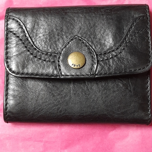 Frye Handbags - Small black Frye wallet euc! Rare!
